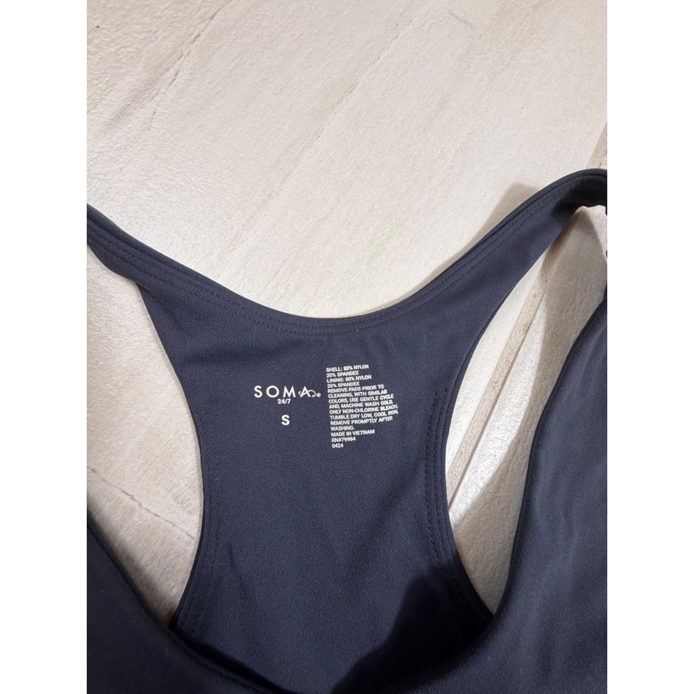 Soma 24/7 Womens Active Dress Black Racerback Built-in Shorts Size S RN79984 - Picture 3 of 8